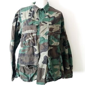 Vintage Army Camouflage Shirt Jacket Size Medium Regular 8415-01-184-1330